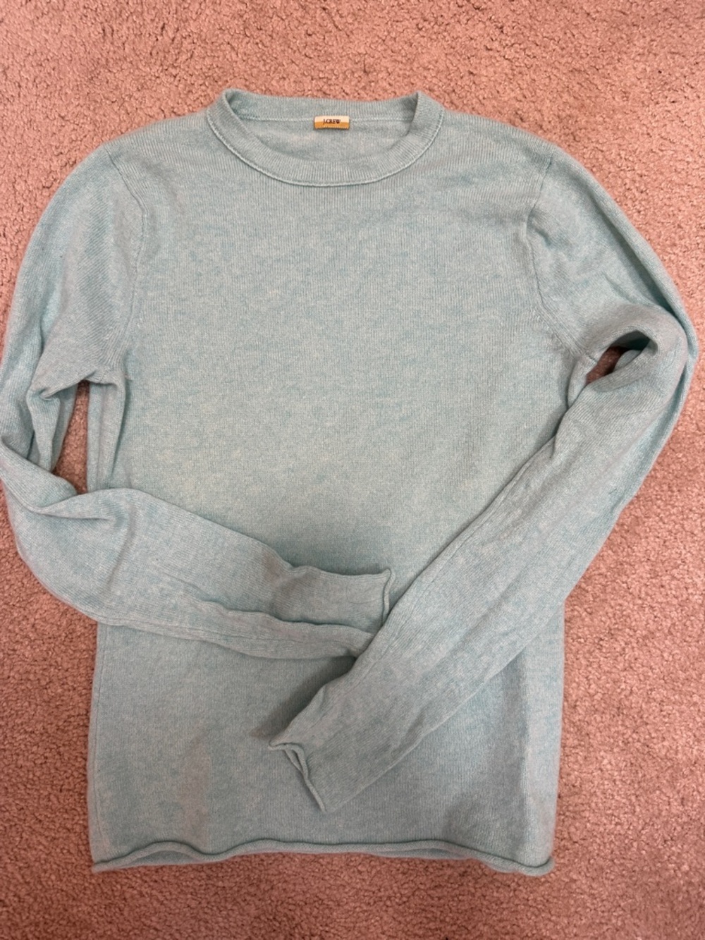 J. Crew Pale Aqua cashmere Crewneck Sweater
